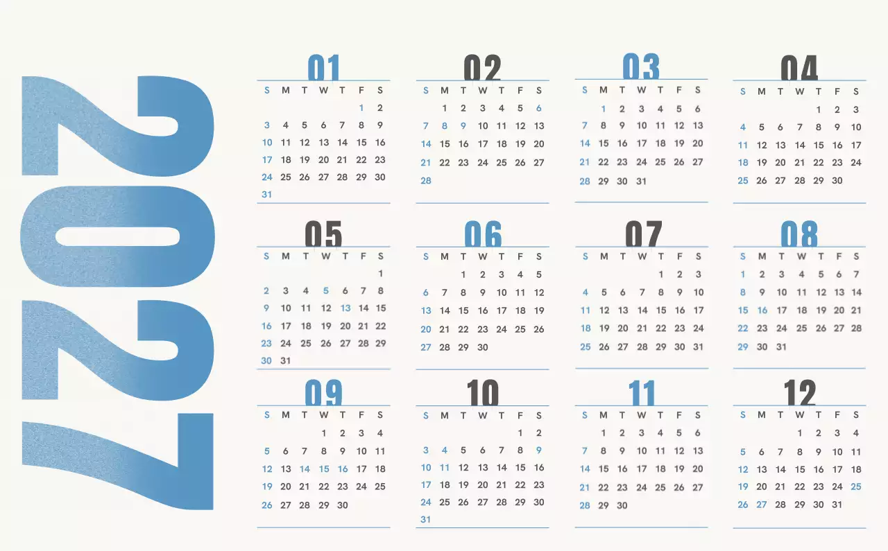 빨강 심플 캘린더 달력