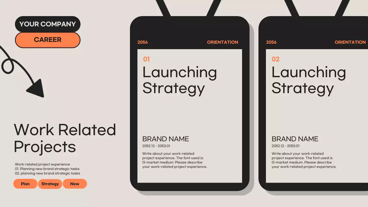 오렌지 모던 직원 오리엔테이션 가이드 프레젠테이션