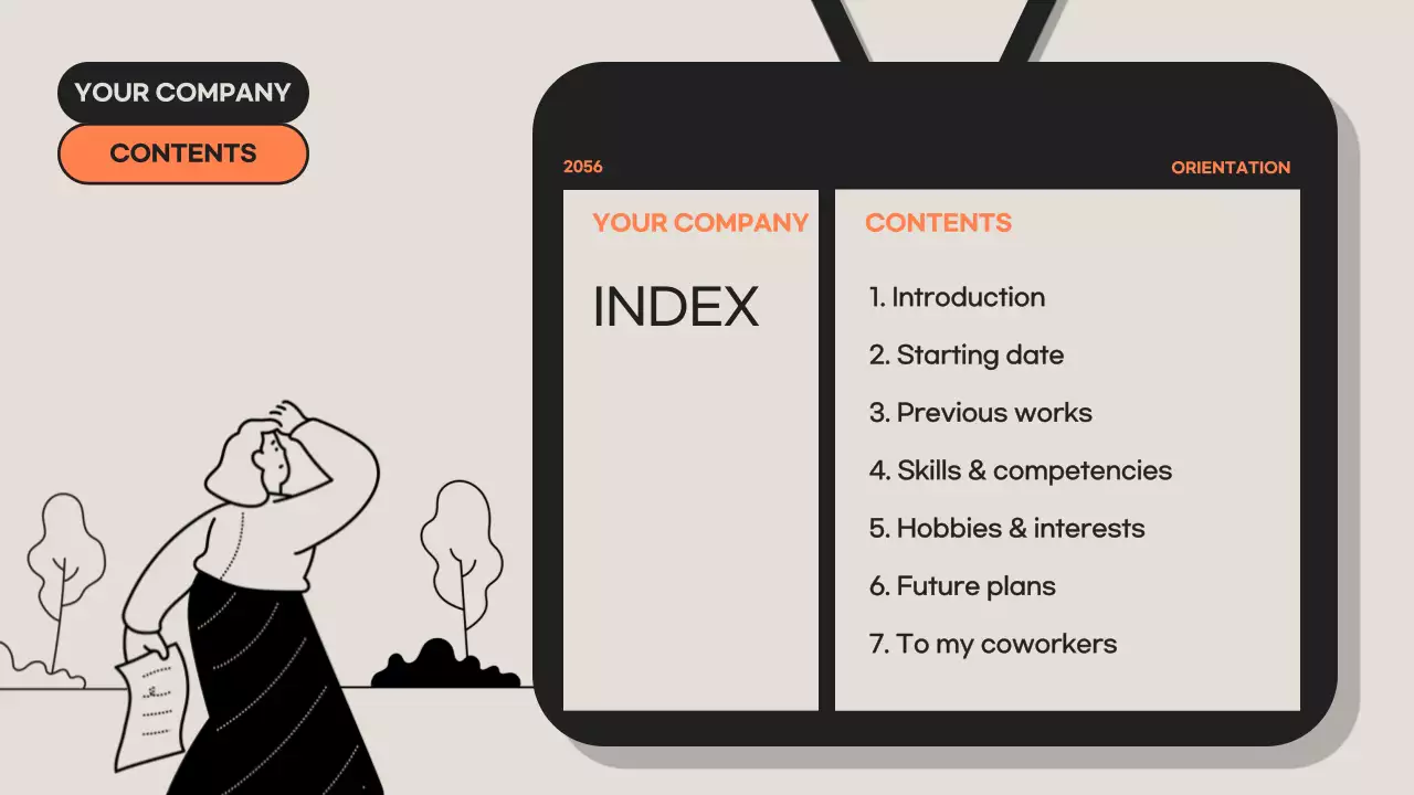 오렌지 모던 직원 오리엔테이션 가이드 프레젠테이션