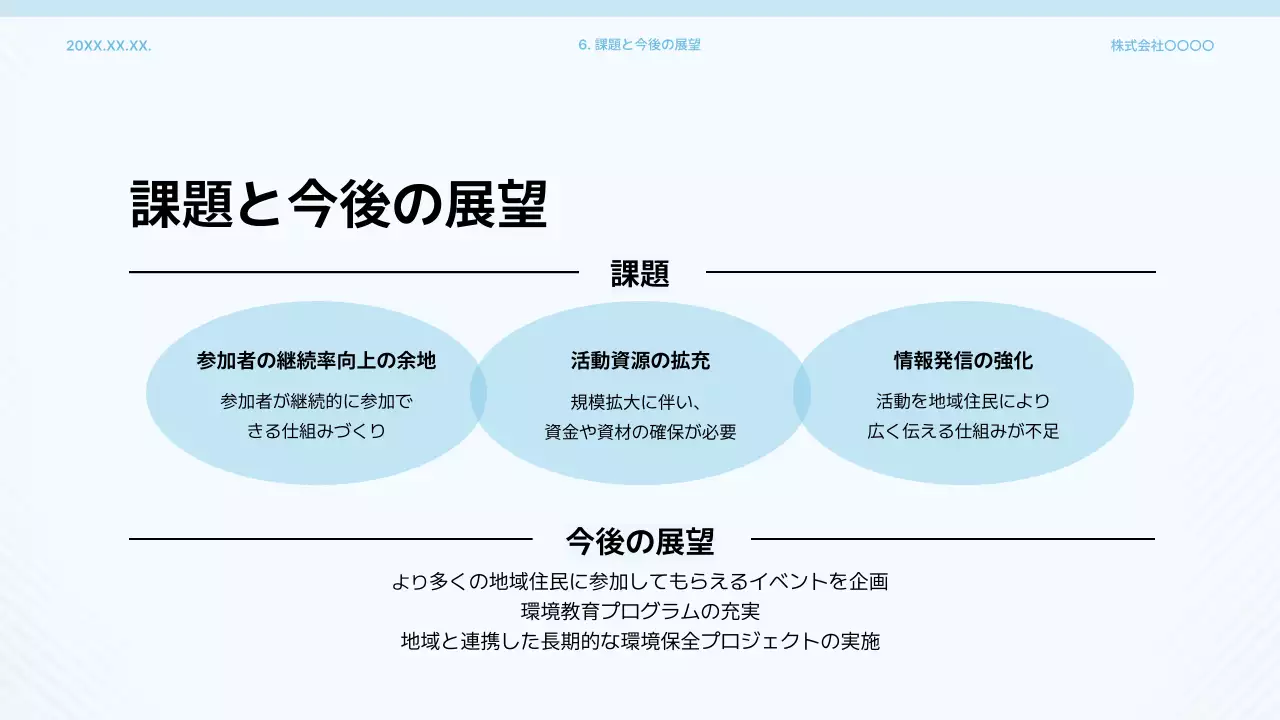 水色 シンプル 環境 報告書