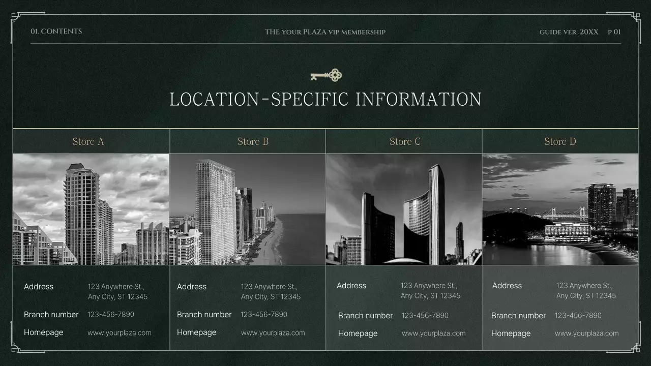 그린 엘레강트 멤버십 가이드 프레젠테이션