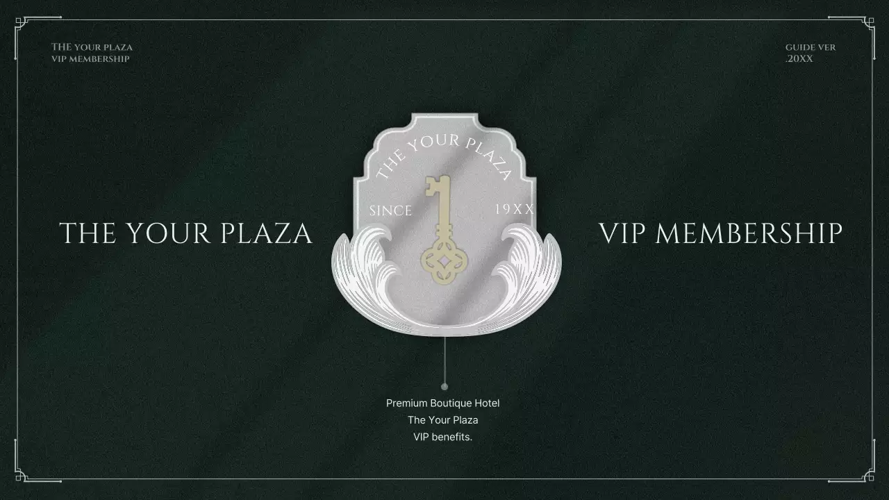 그린 엘레강트 멤버십 가이드 프레젠테이션