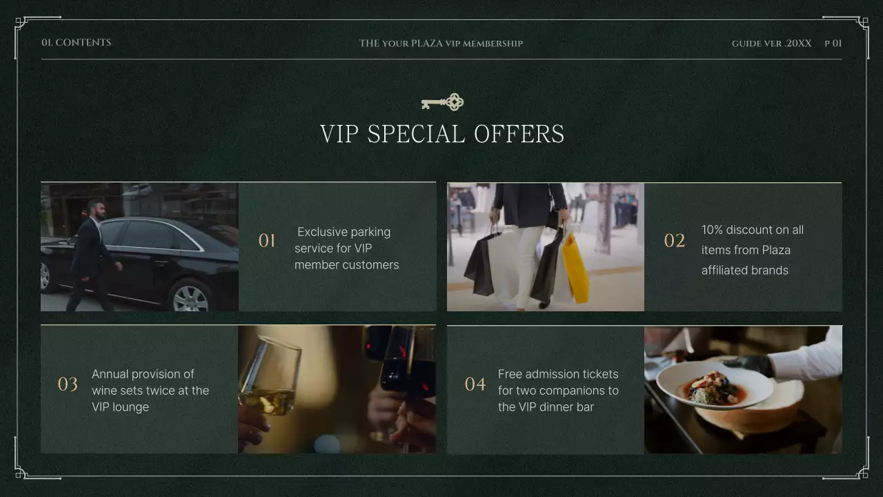 그린 엘레강트 멤버십 가이드 프레젠테이션