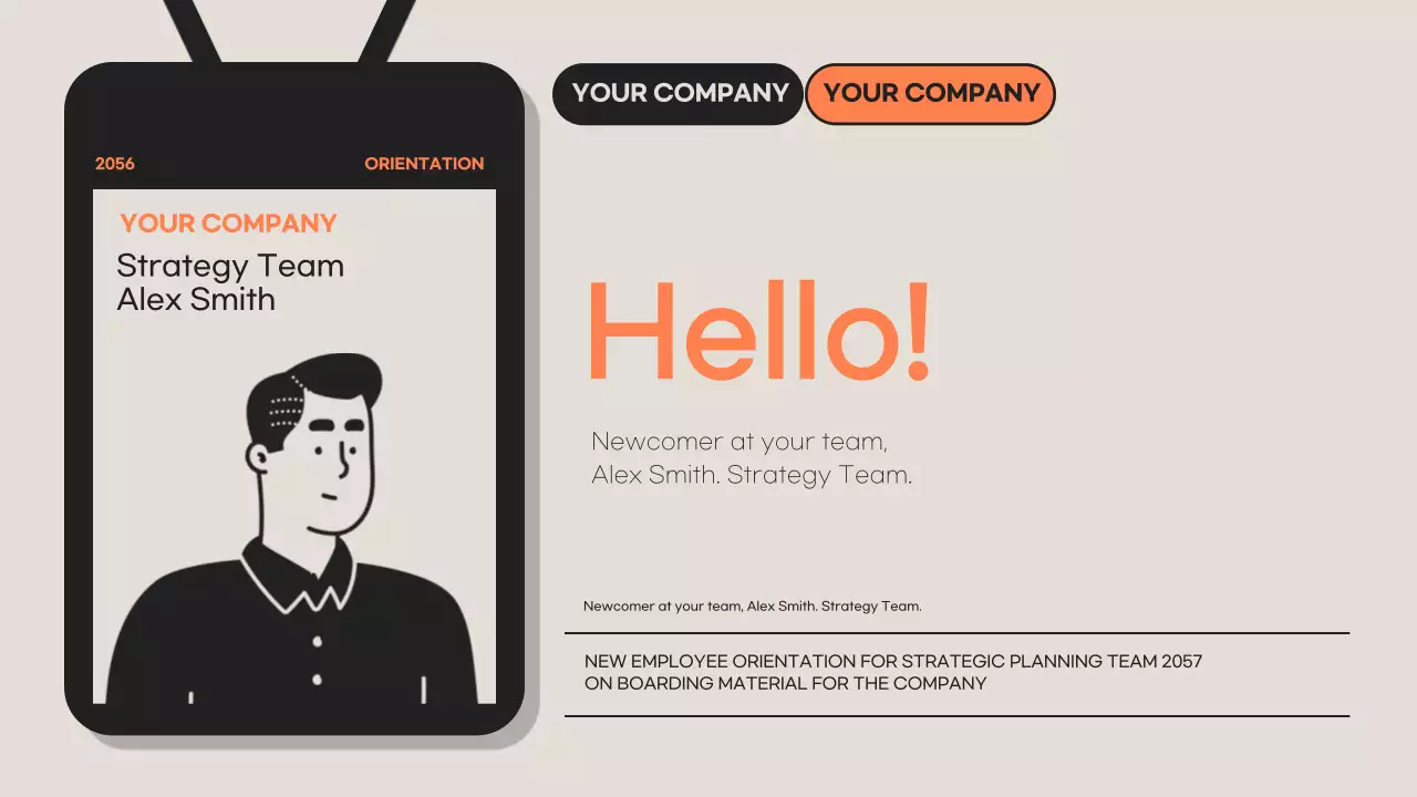 오렌지 모던 직원 오리엔테이션 가이드 프레젠테이션