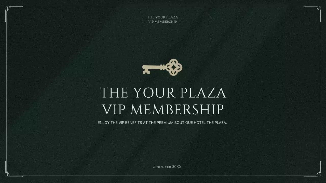 그린 엘레강트 멤버십 가이드 프레젠테이션