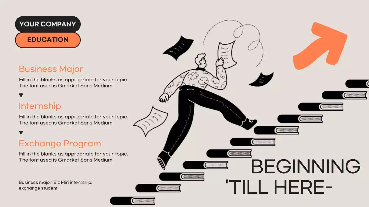 오렌지 모던 직원 오리엔테이션 가이드 프레젠테이션