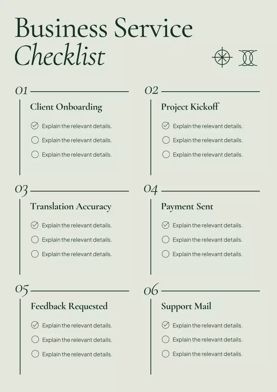 Green Minimal Business Checklist