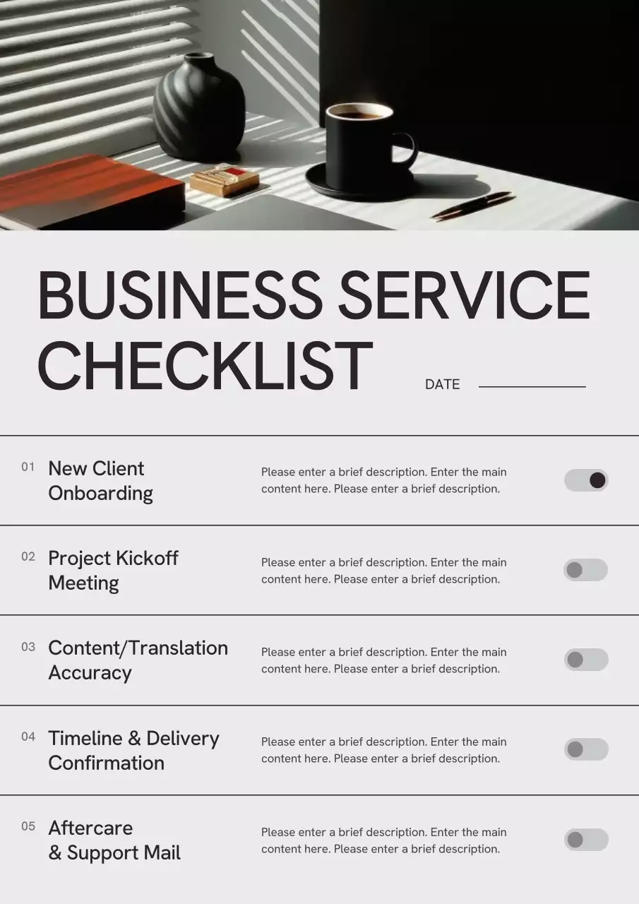White Minimal Business Checklist