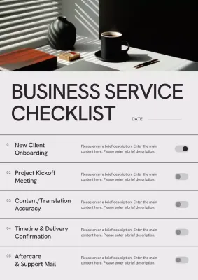 White Minimal Business Checklist