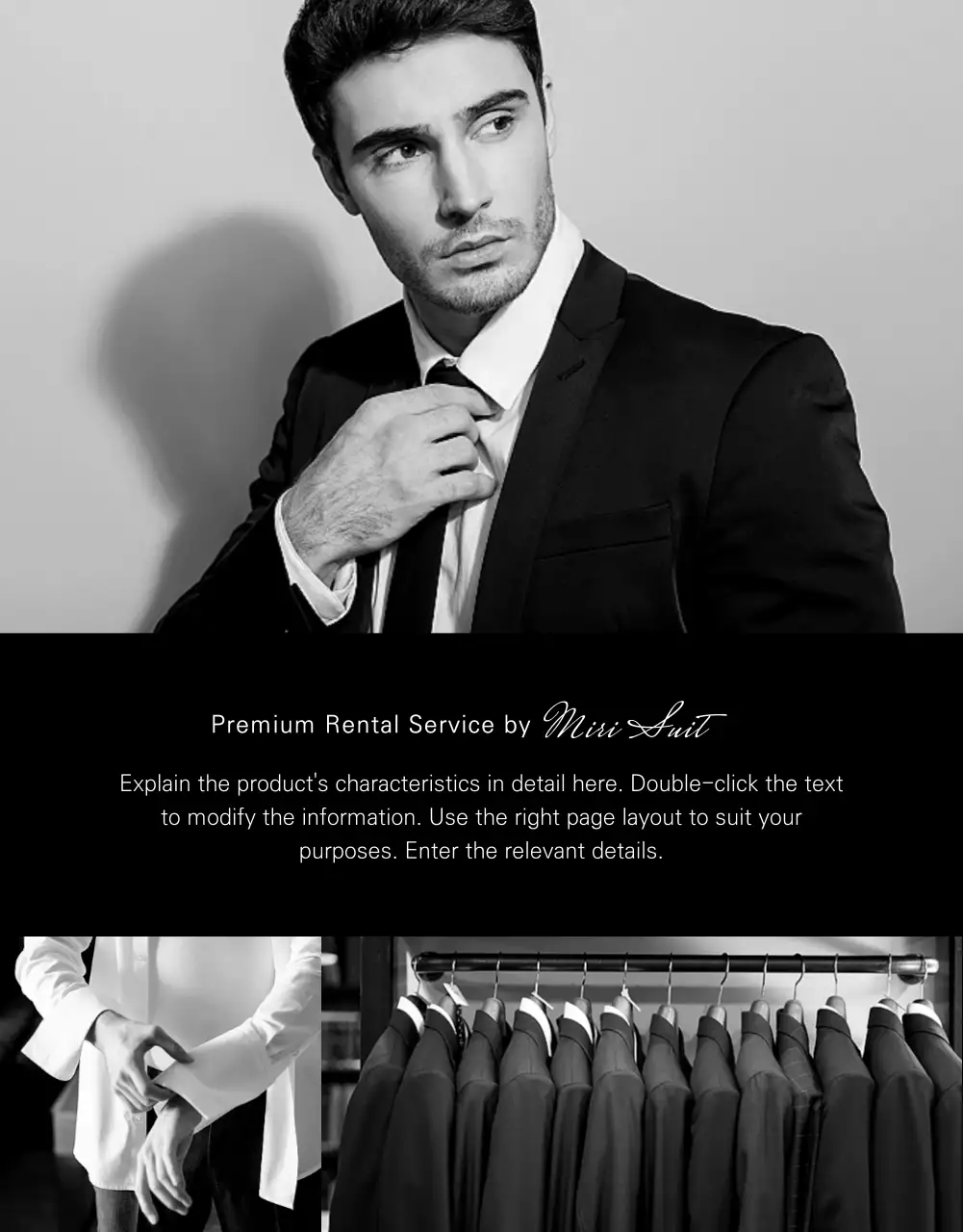 Black Classic Suit Advertisement Poster