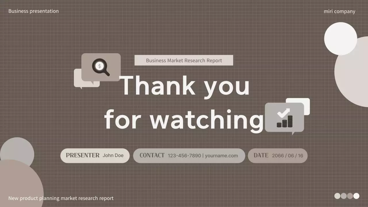 갈색과 베이지색의 심플한 시장조사 보고서