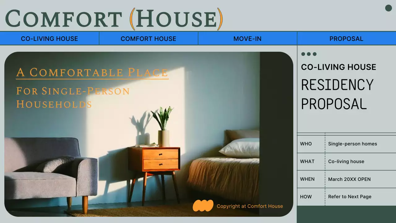 Green Modern Co-Living Proposal Presentation