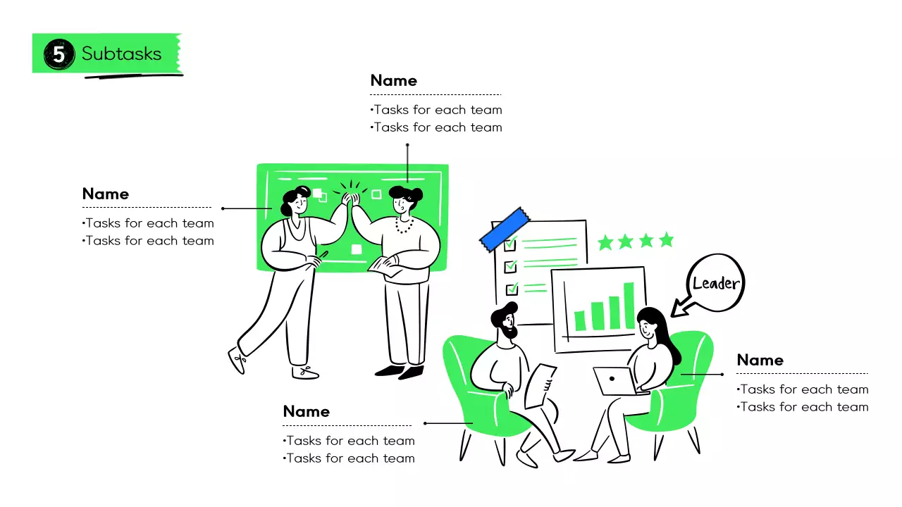 그린 미니멀 마케팅 계획 프레젠테이션