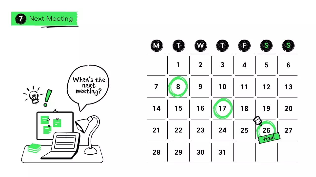 그린 미니멀 마케팅 계획 프레젠테이션