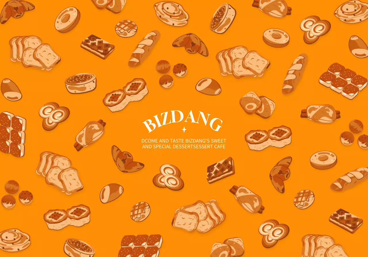 갈색 빈티지 디저트 광고