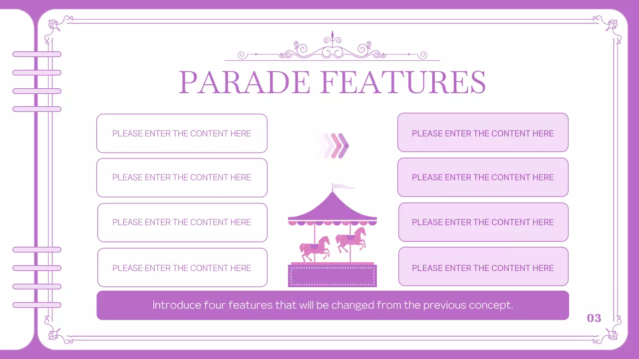 Purple Elegant Parade Document Presentation