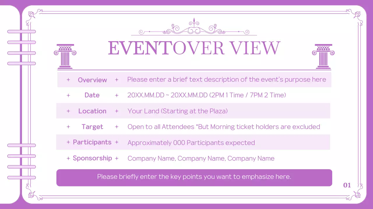 Purple Elegant Parade Document Presentation