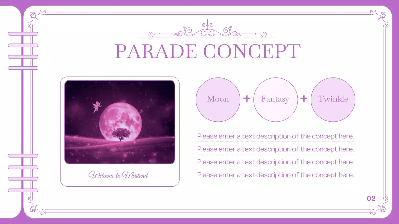 Purple Elegant Parade Document Presentation