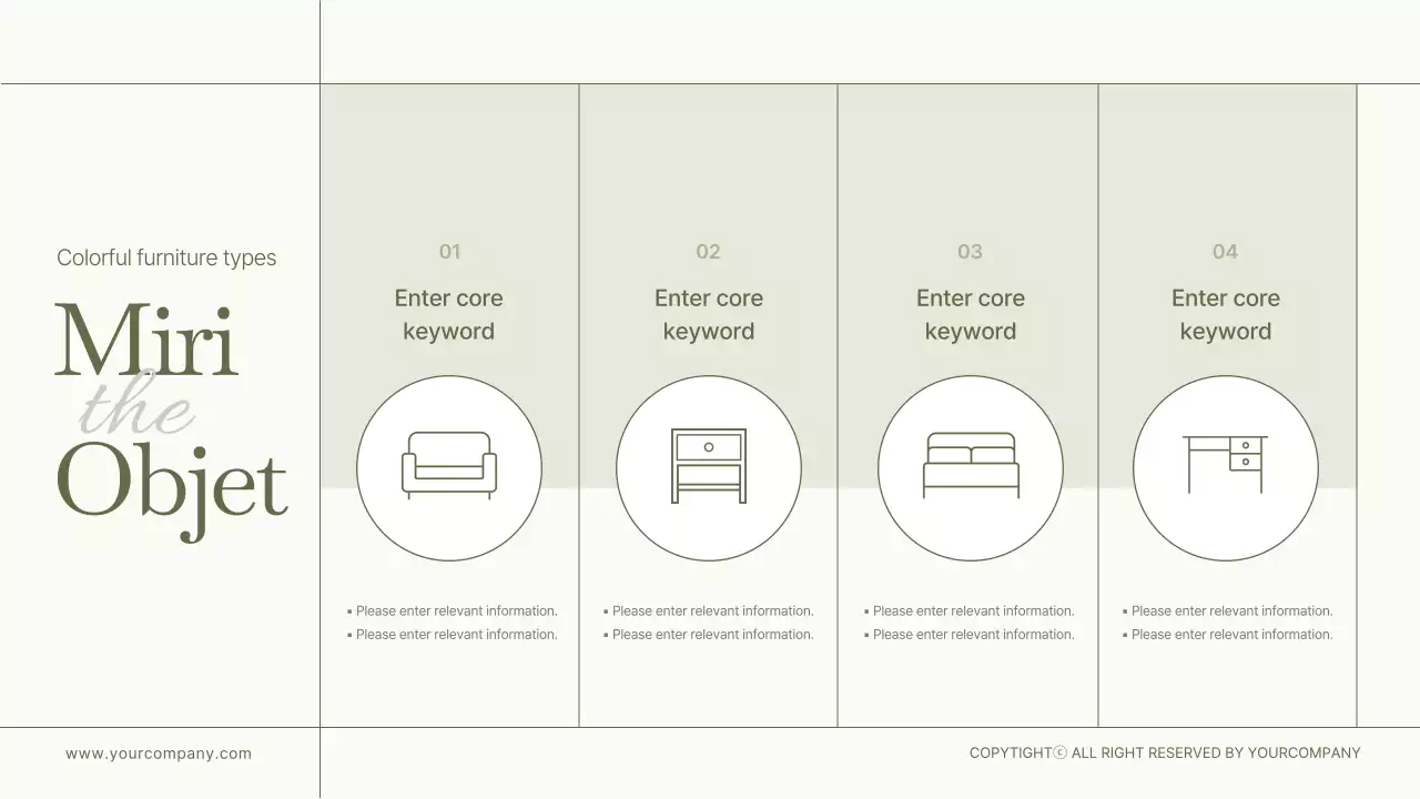 Olive and white Miridovje furniture in olive and white color Product introduction Interior furniture Introduction Seasonal products
