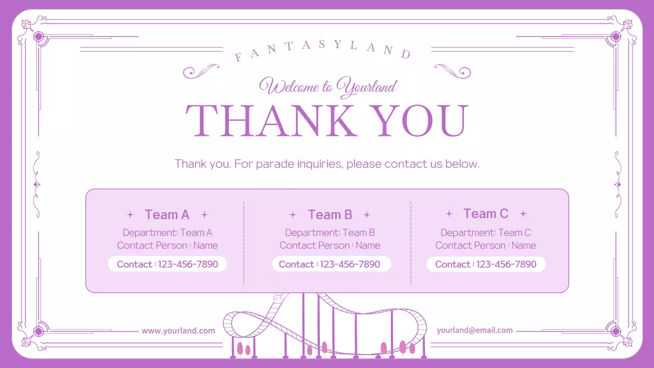 Purple Elegant Parade Document Presentation