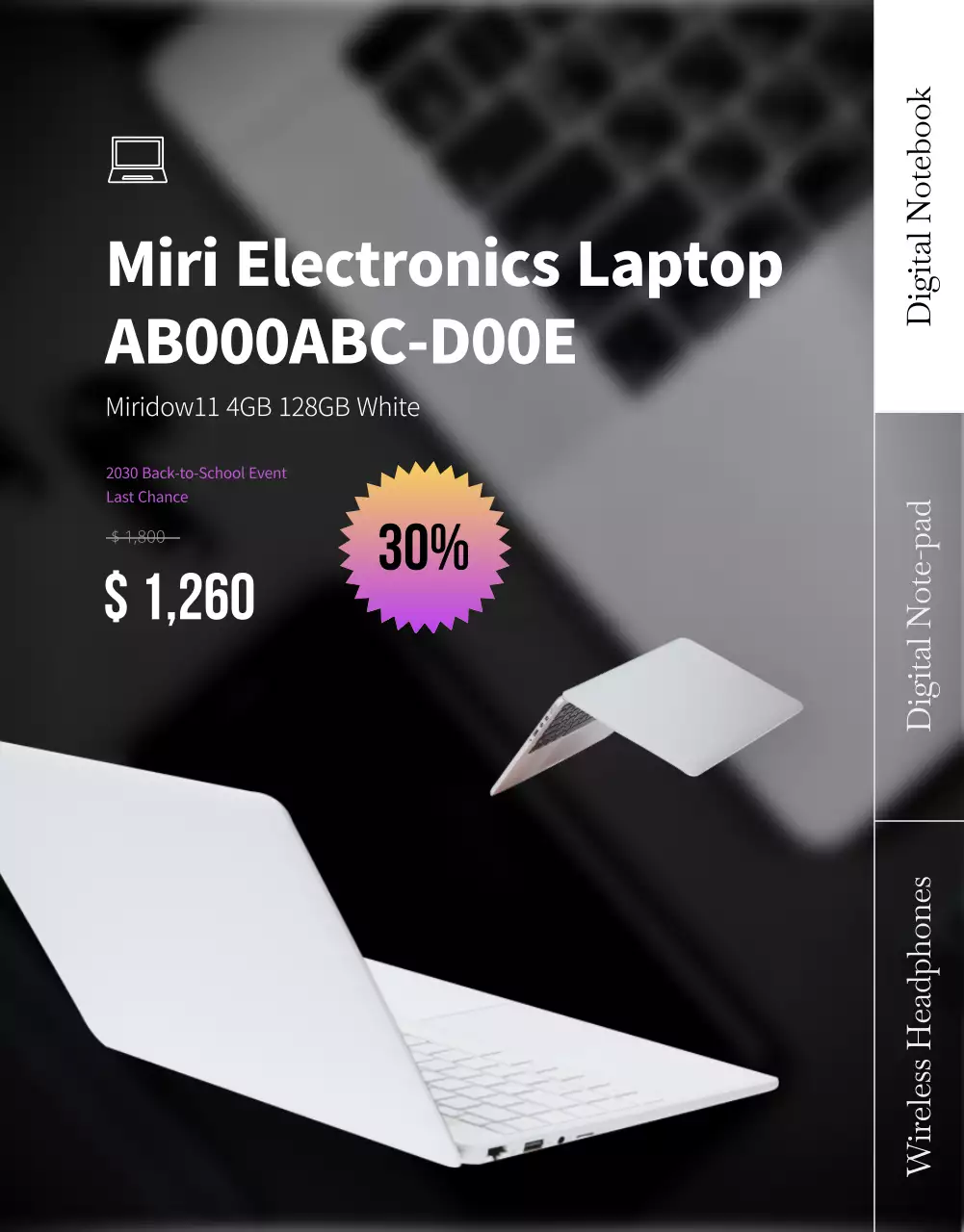 Purple Points Back to School Gift Laptop Pad Digital Gift Special Event