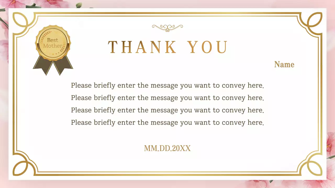 핑크색 우아한 생일 초대장 프레젠테이션