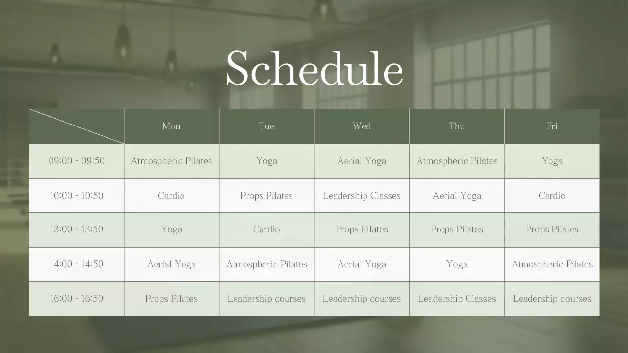 A Minimalist Pilates Introduction in Green and Lime Green