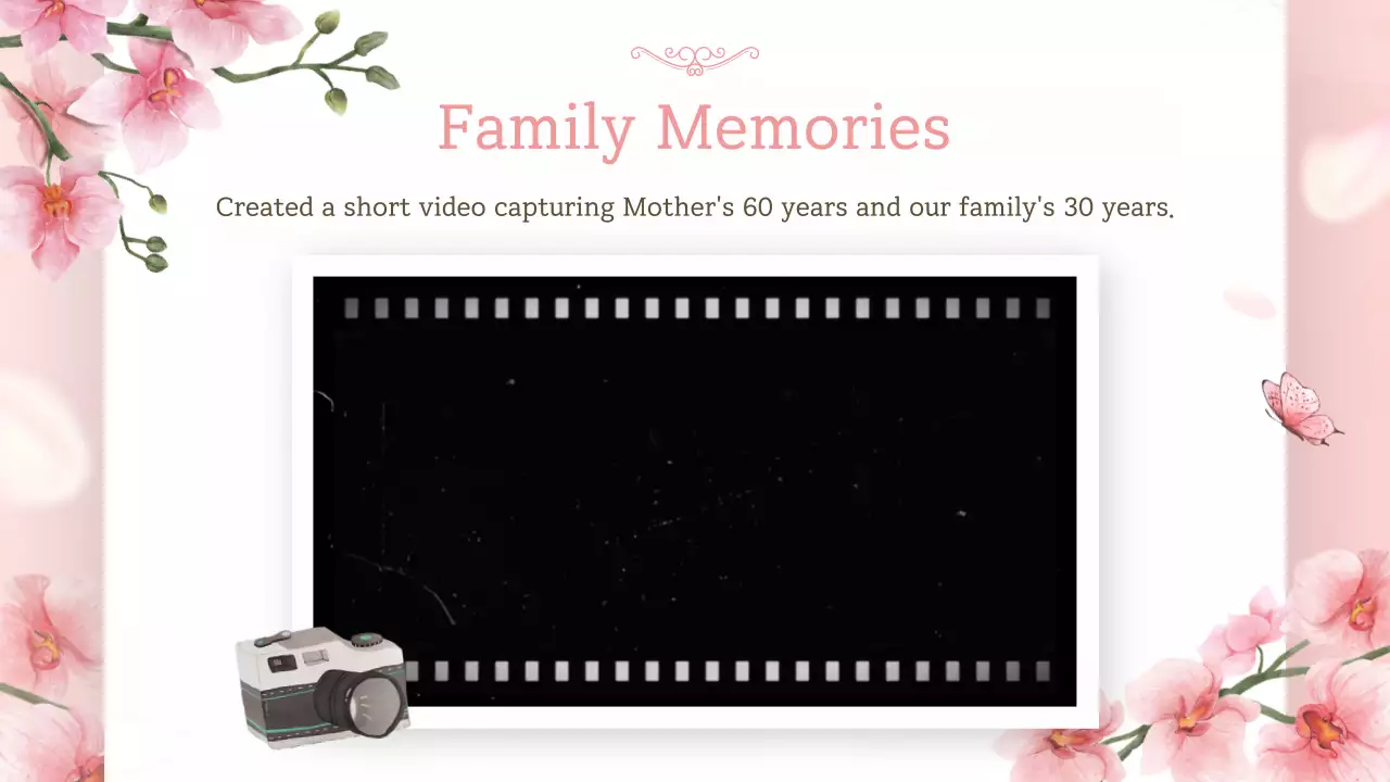 핑크색 우아한 생일 초대장 프레젠테이션