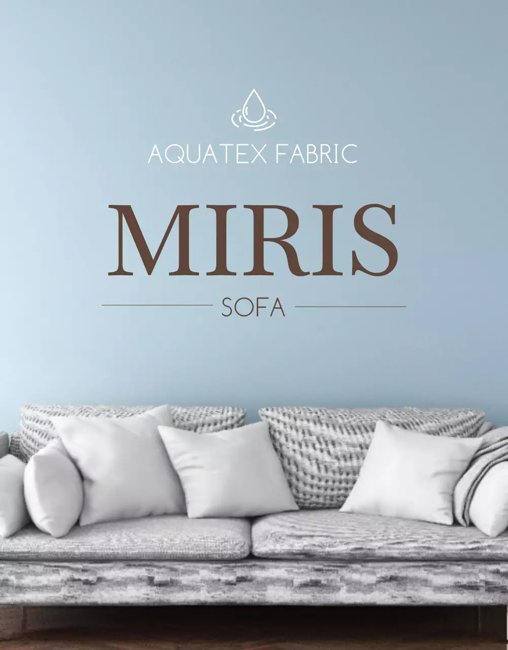 水色 シンプル ソファ パンフレット 詳細ページ