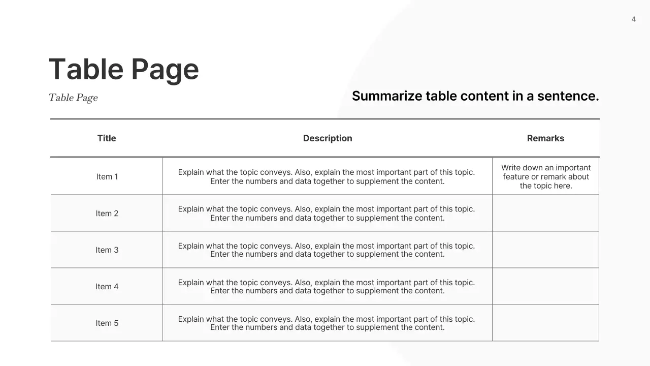 White Professional Operations Report Presentation