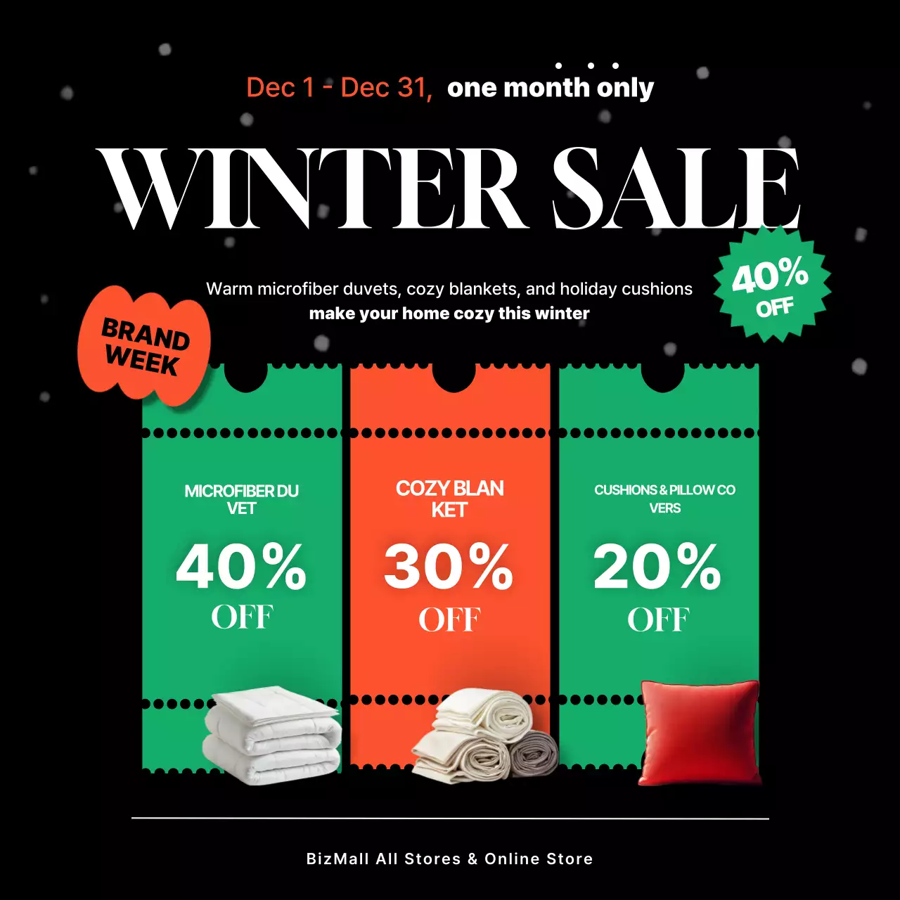 Black Modern Winter Sale