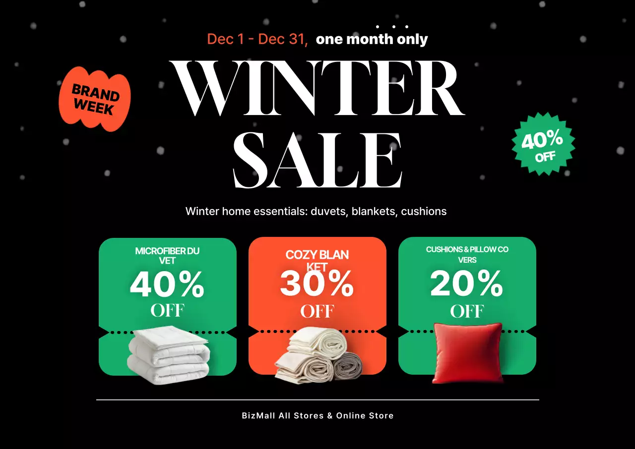 Black Modern Winter Sale