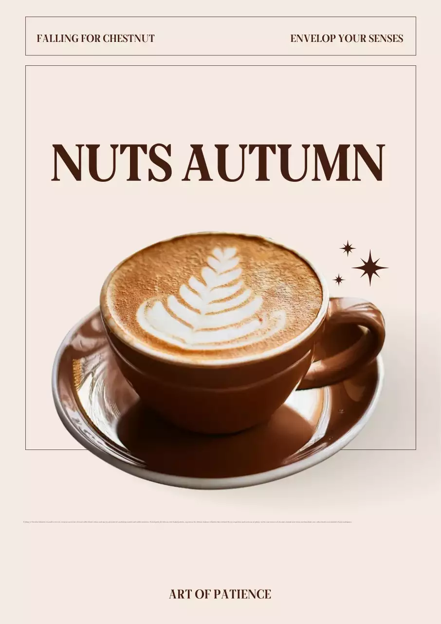 Quảng cáo cà phê hiện đại màu nâu