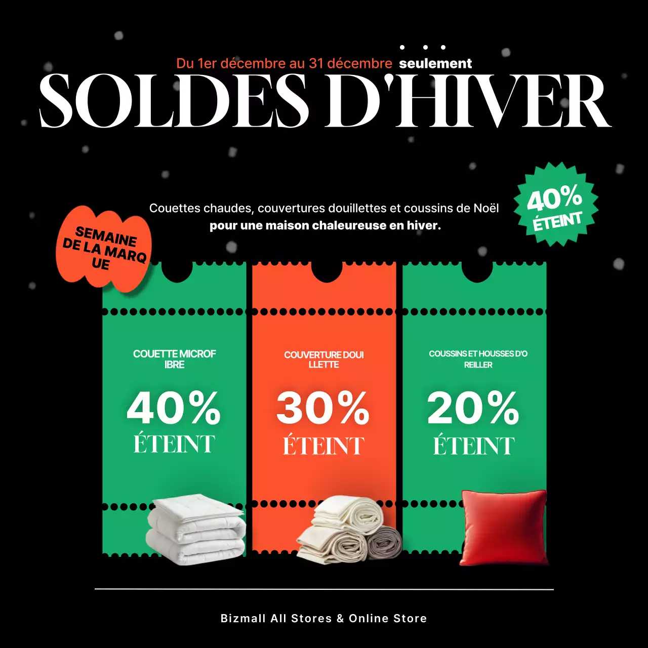 Soldes d'hiver Black Modern