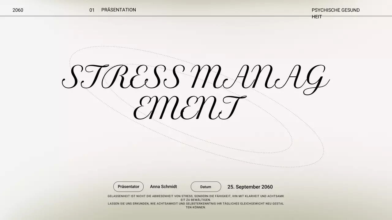 Beige Minimal Stress Lecture Presentation