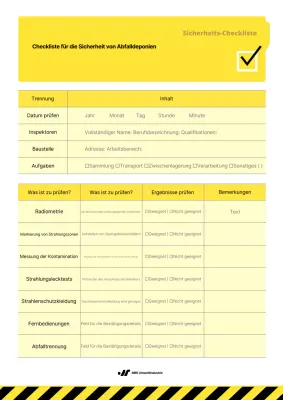 Gelbe einfache Sicherheitsprüfung
