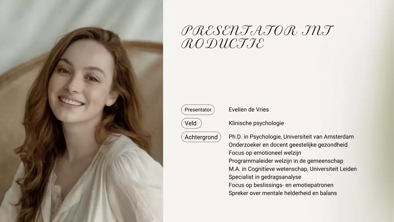 Beige Minimal Stress Lecture Presentatie