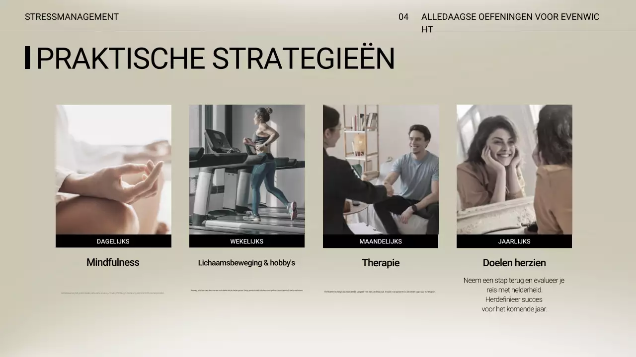 Beige Minimal Stress Lecture Presentatie