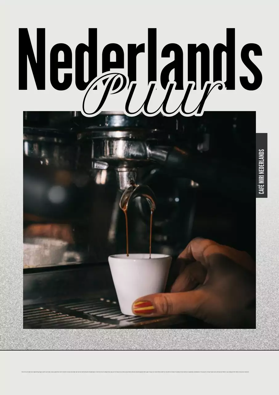 Grijze moderne koffie-advertentie