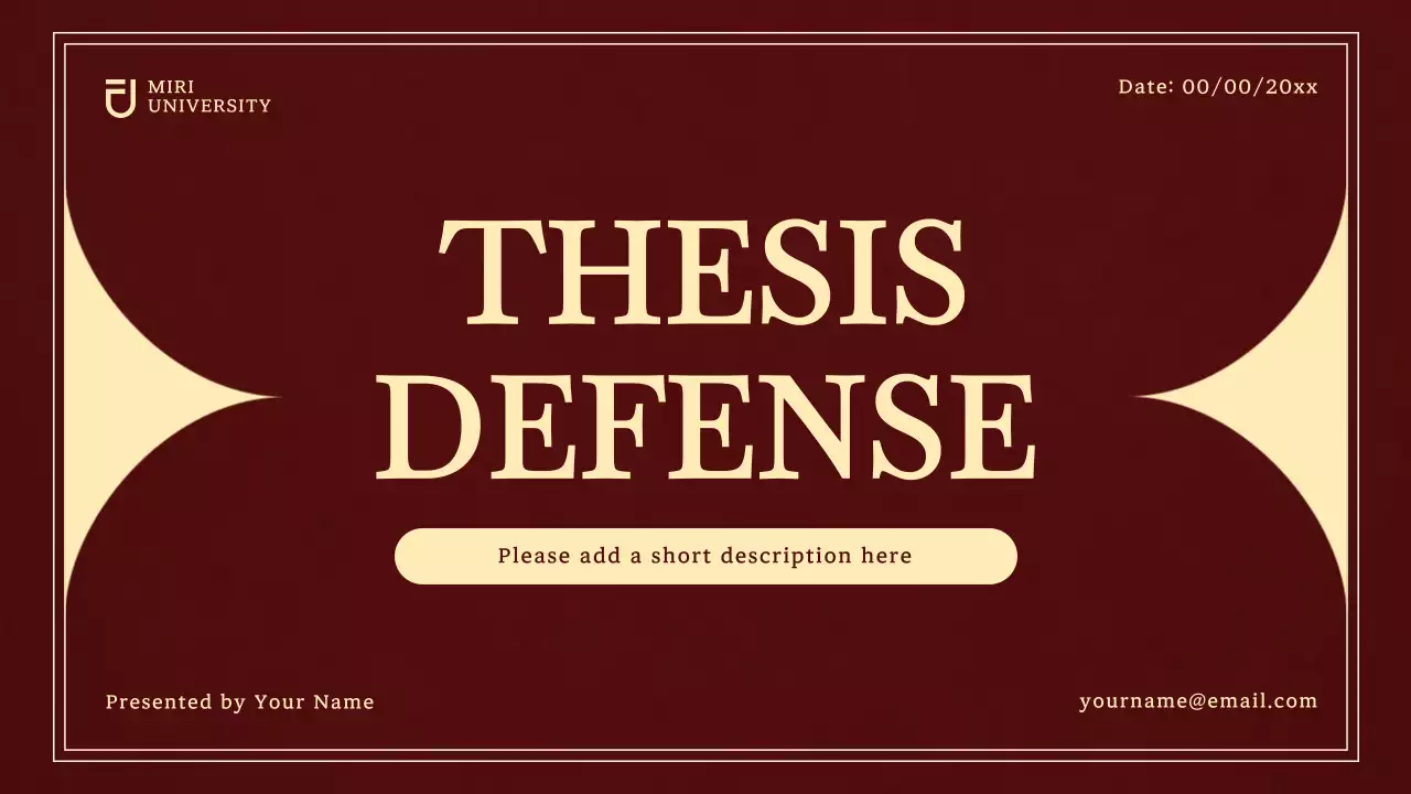 Maroon Classic Thesis Presentation