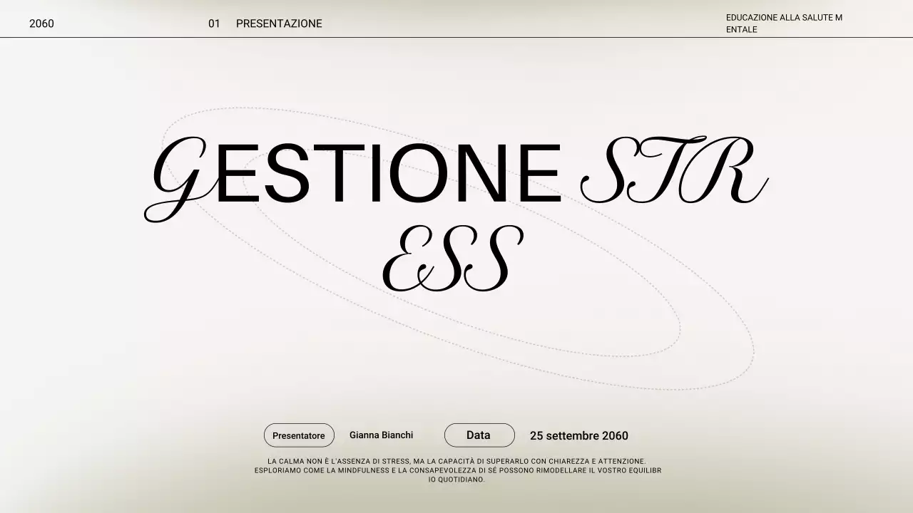 Presentazione della lezione Beige Minimal Stress
