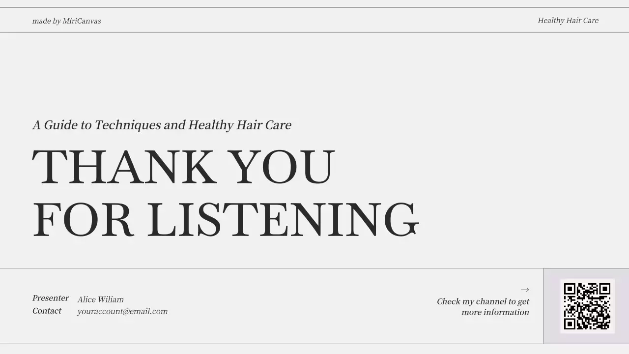 Beige Modern Hair Health Guide Presentation