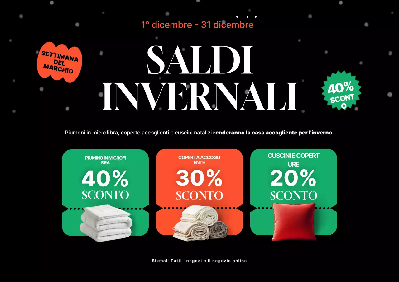 Saldi invernali moderni neri