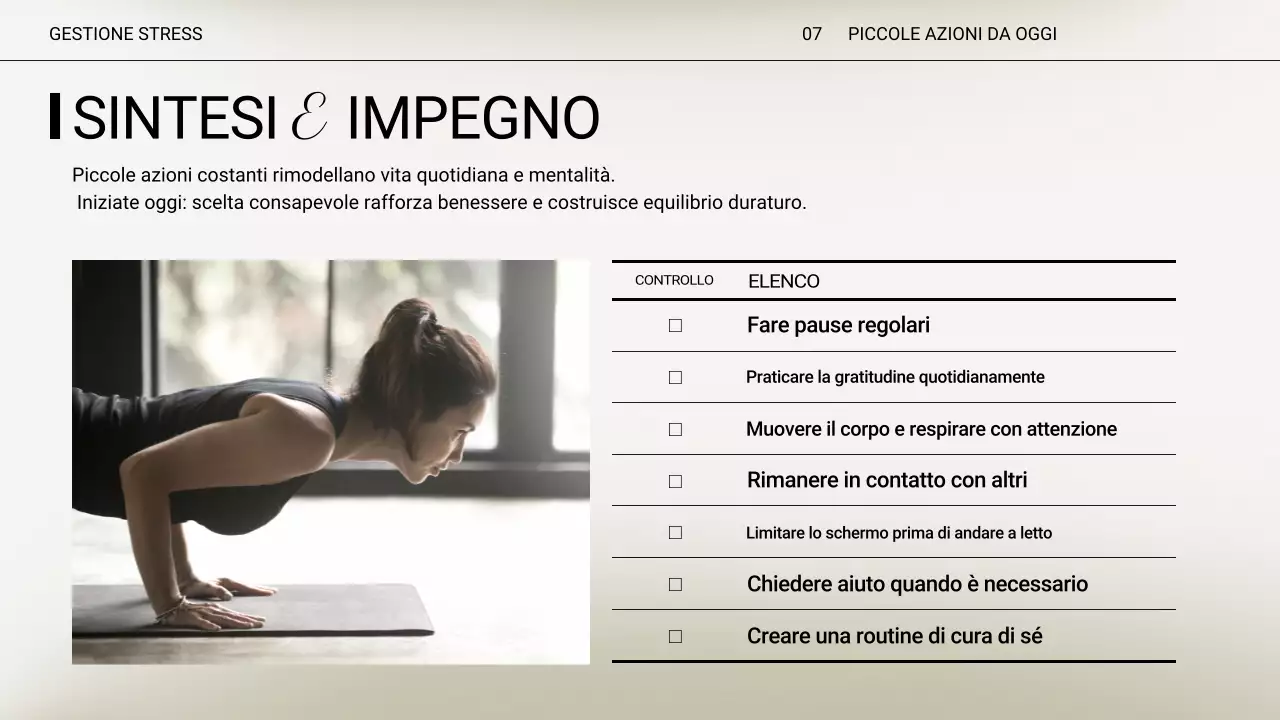 Presentazione della lezione Beige Minimal Stress