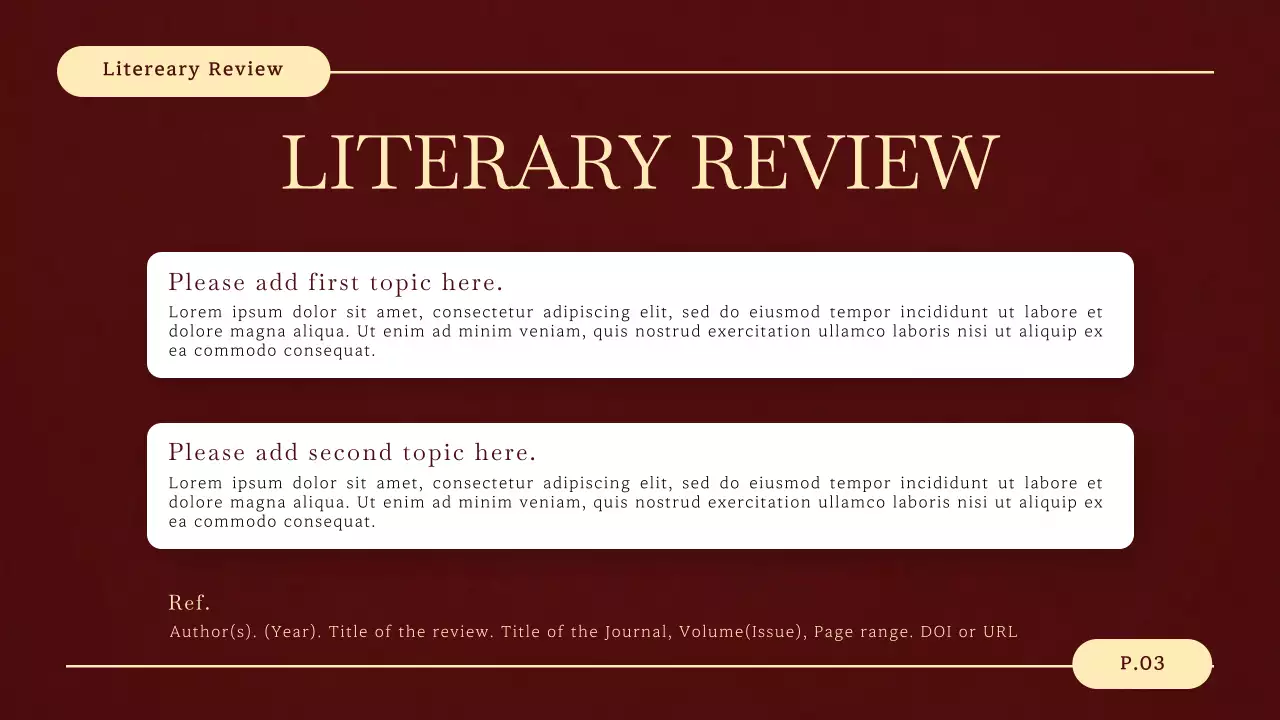 Maroon Classic Thesis Presentation