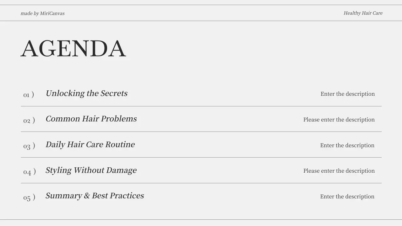 Beige Modern Hair Health Guide Presentation