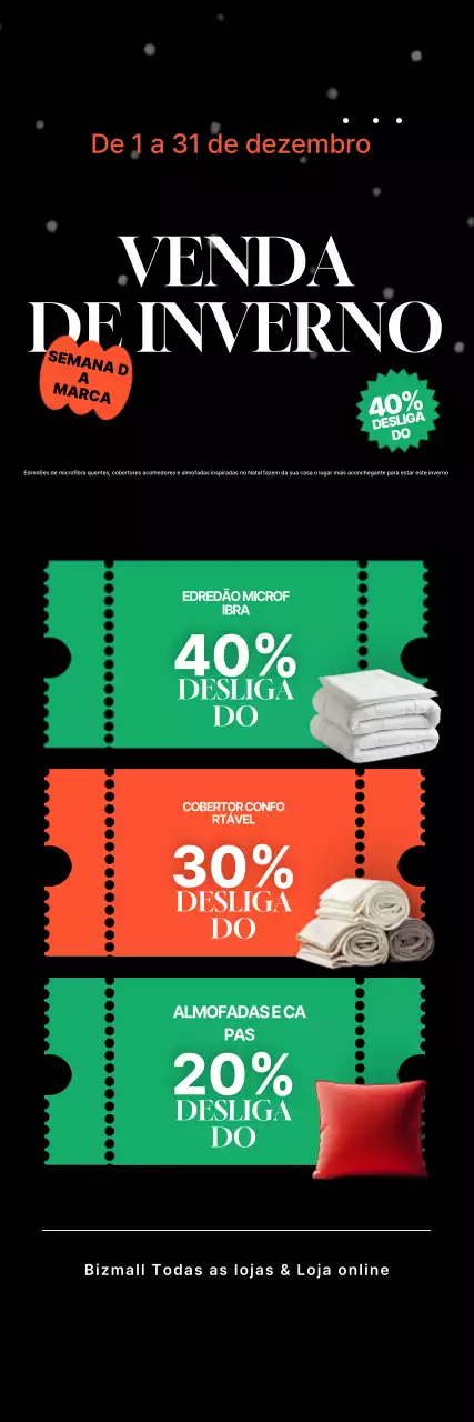 Promoção de Inverno Moderno Preto