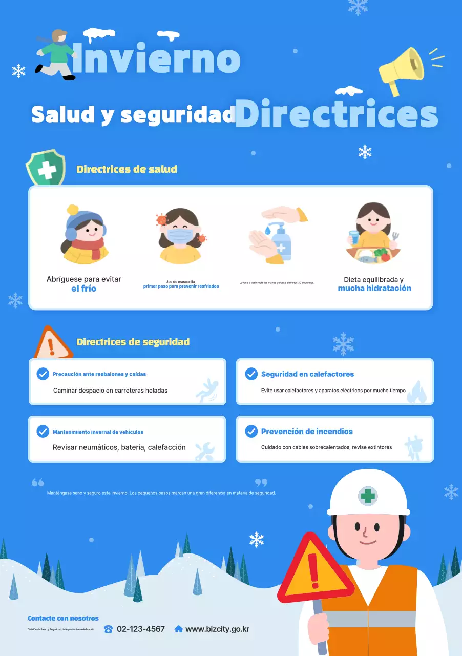Campaña de seguridad sencilla azul