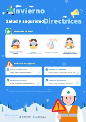 Campaña de seguridad sencilla azul