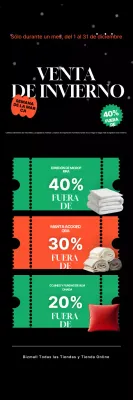 Rebajas de invierno modernas en negro